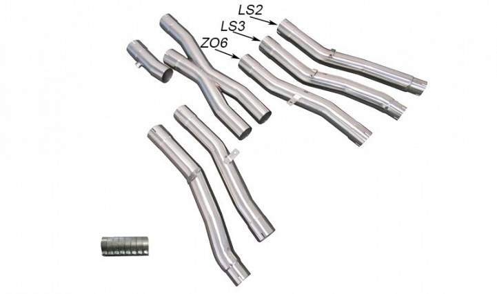 2005-2013 C6 CORVETTE STAINLESS STEEL EXHAUST WITH CROSS PIPE